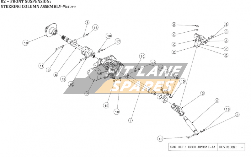 STEERING COLUMN ASSEMBLY Diagram